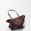 Medium Puzzle Fold tote in nappa calfskin Black/Burgundy Medium Puzzle Fold tote in nappa calfskin Black/Burgundy