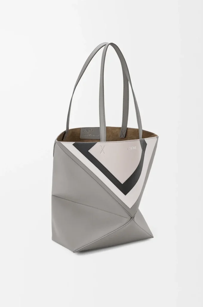 Medium Puzzle Fold tote in nappa calfskin Grey/Light Ghost Medium Puzzle Fold tote in nappa calfskin Grey/Light Ghost