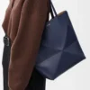 Medium Puzzle Fold tote in shiny calfskin Abyss Blue Medium Puzzle Fold tote in shiny calfskin Abyss Blue