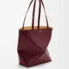 Medium Puzzle Fold tote in shiny calfskin Dark Burgundy Medium Puzzle Fold tote in shiny calfskin Dark Burgundy