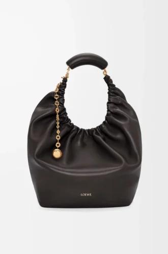 Medium Squeeze bag in mellow nappa lambskin Black