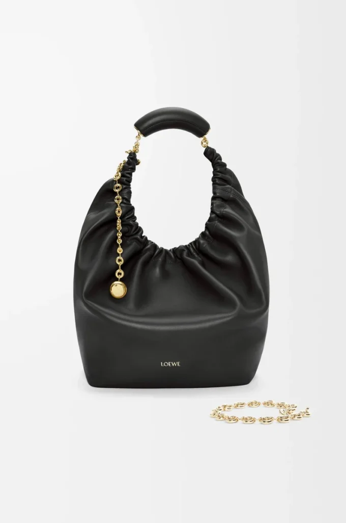 Medium Squeeze bag in mellow nappa lambskin Black Medium Squeeze bag in mellow nappa lambskin Black