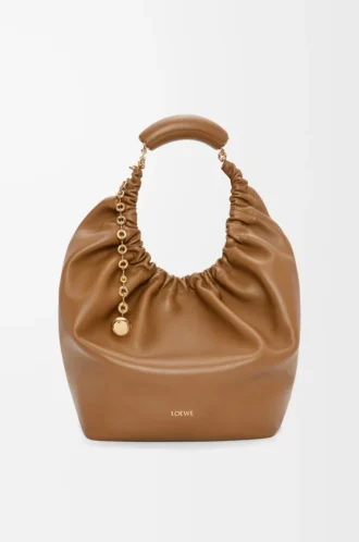 Medium Squeeze bag in mellow nappa lambskin Oak