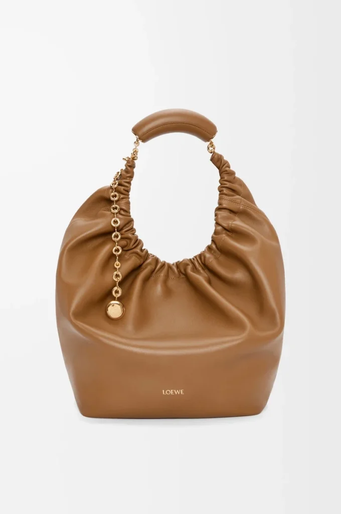 Medium Squeeze bag in mellow nappa lambskin Oak Medium Squeeze bag in mellow nappa lambskin Oak