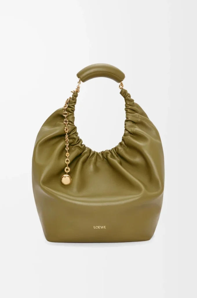 Medium Squeeze bag in mellow nappa lambskin Olive Medium Squeeze bag in mellow nappa lambskin Olive