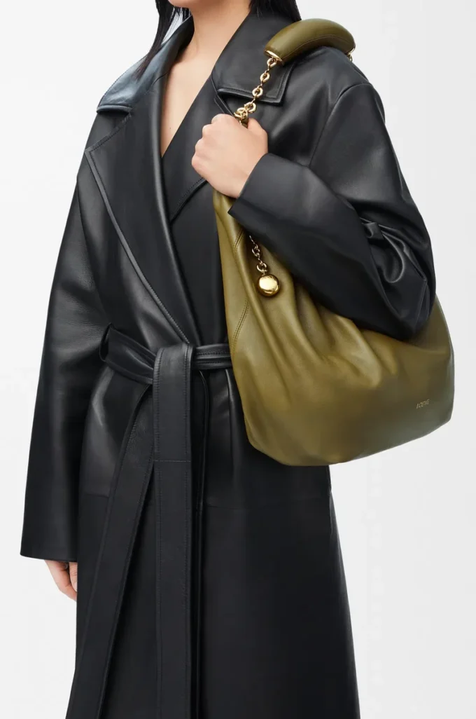 Medium Squeeze bag in mellow nappa lambskin Olive Medium Squeeze bag in mellow nappa lambskin Olive