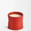 Medium Tomato Leaves candle Red