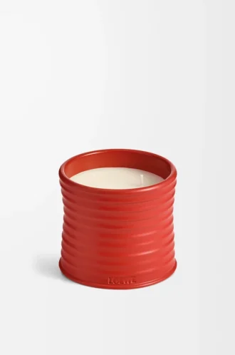 Medium Tomato Leaves candle Red