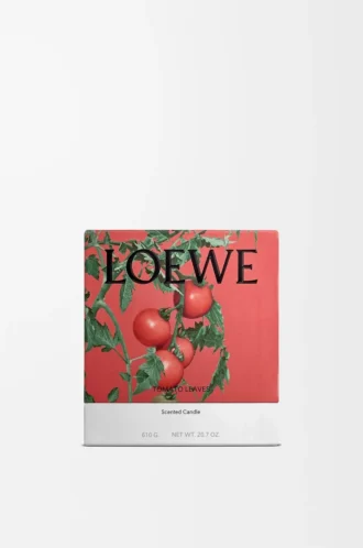 Medium Tomato Leaves candle Red