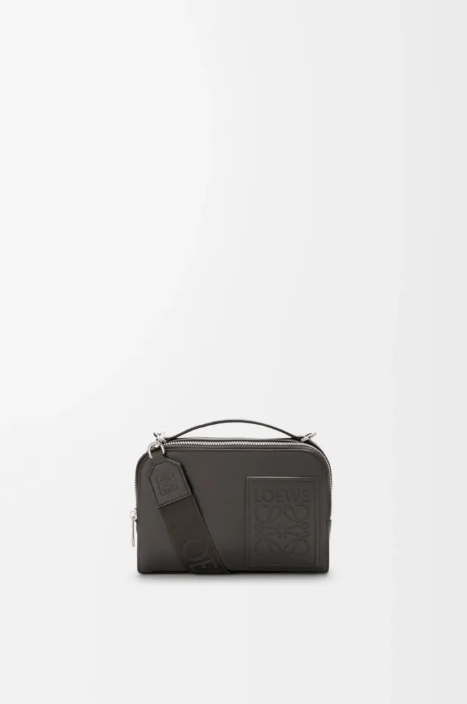 Mini crossbody camera bag in satin calfskin Dark Grey Mini crossbody camera bag in satin calfskin Dark Grey