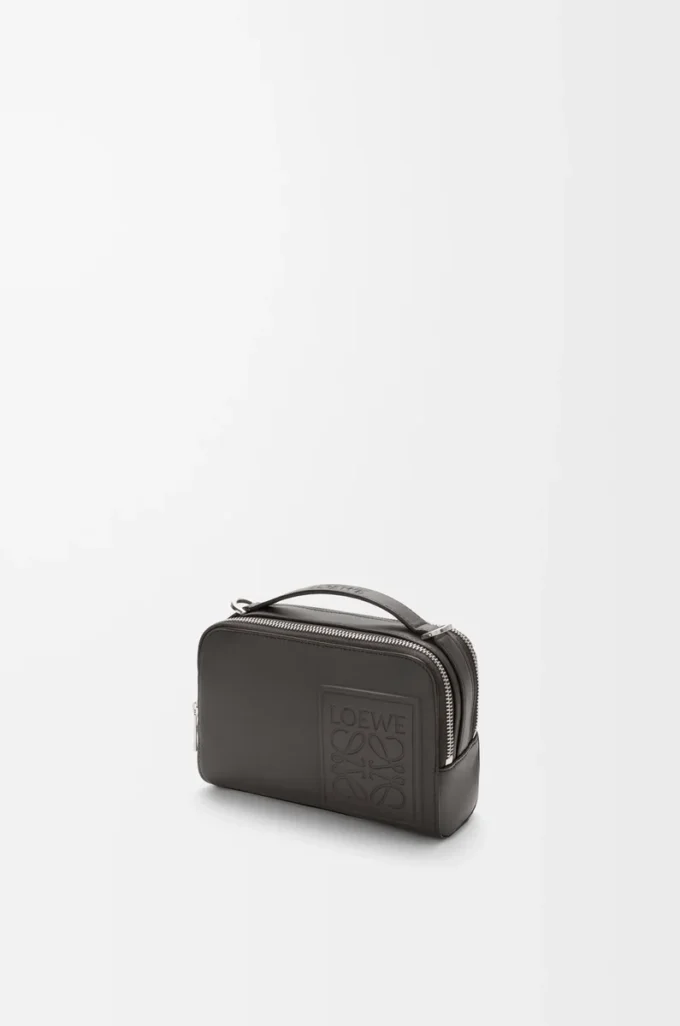 Mini crossbody camera bag in satin calfskin Dark Grey Mini crossbody camera bag in satin calfskin Dark Grey