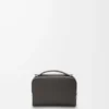 Mini crossbody camera bag in satin calfskin Dark Grey Mini crossbody camera bag in satin calfskin Dark Grey