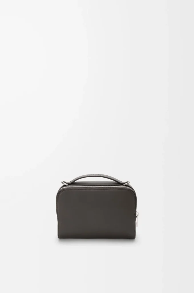 Mini crossbody camera bag in satin calfskin Dark Grey Mini crossbody camera bag in satin calfskin Dark Grey