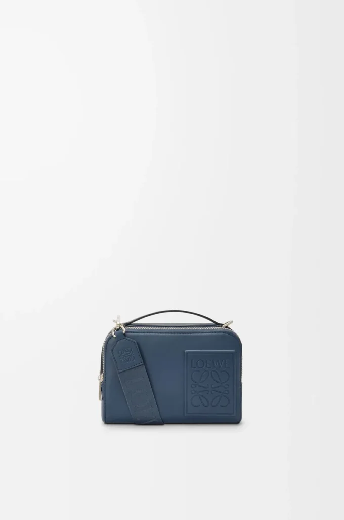 Mini crossbody camera bag in satin calfskin Indigo Dye Mini crossbody camera bag in satin calfskin Indigo Dye