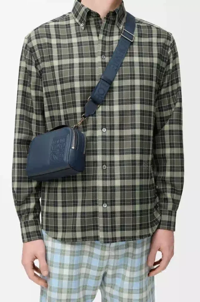 Mini crossbody camera bag in satin calfskin Indigo Dye Mini crossbody camera bag in satin calfskin Indigo Dye