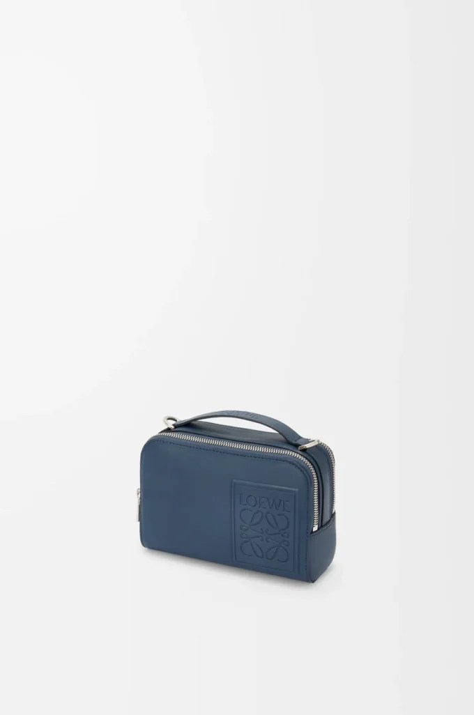 Mini crossbody camera bag in satin calfskin Indigo Dye Mini crossbody camera bag in satin calfskin Indigo Dye