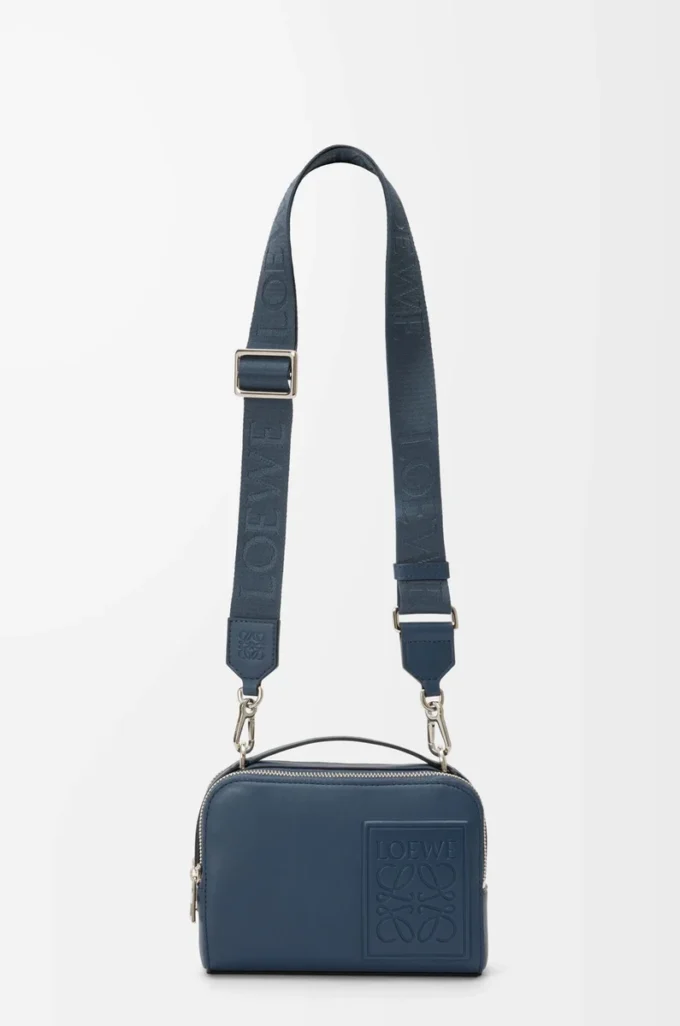 Mini crossbody camera bag in satin calfskin Indigo Dye Mini crossbody camera bag in satin calfskin Indigo Dye