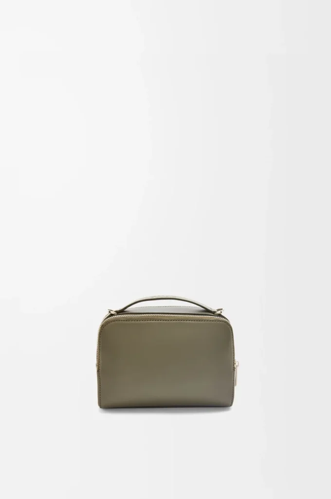 Mini crossbody camera bag in satin calfskin Khaki Green Mini crossbody camera bag in satin calfskin Khaki Green