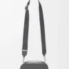 Mini crossbody camera bag in soft grained calfskin Anthracite