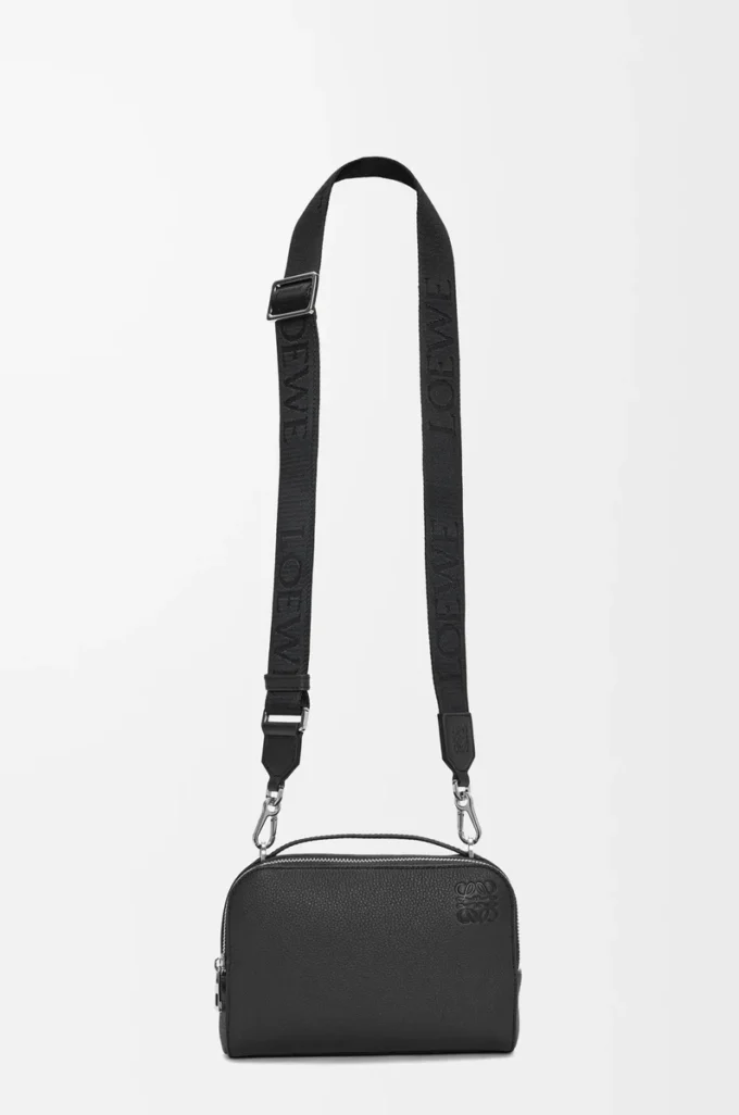 Mini crossbody camera bag in soft grained calfskin Black Mini crossbody camera bag in soft grained calfskin Black