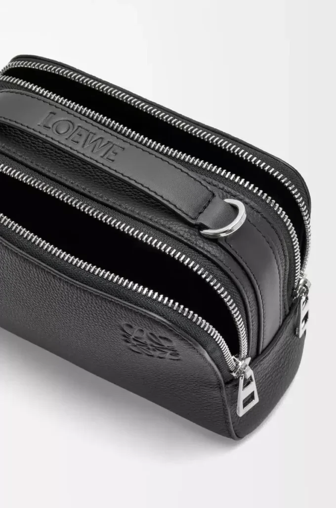 Mini crossbody camera bag in soft grained calfskin Black Mini crossbody camera bag in soft grained calfskin Black