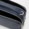 Mini crossbody camera bag in soft grained calfskin Deep Navy
