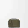 Mini crossbody camera bag in soft grained calfskin Khaki Green Mini crossbody camera bag in soft grained calfskin Khaki Green