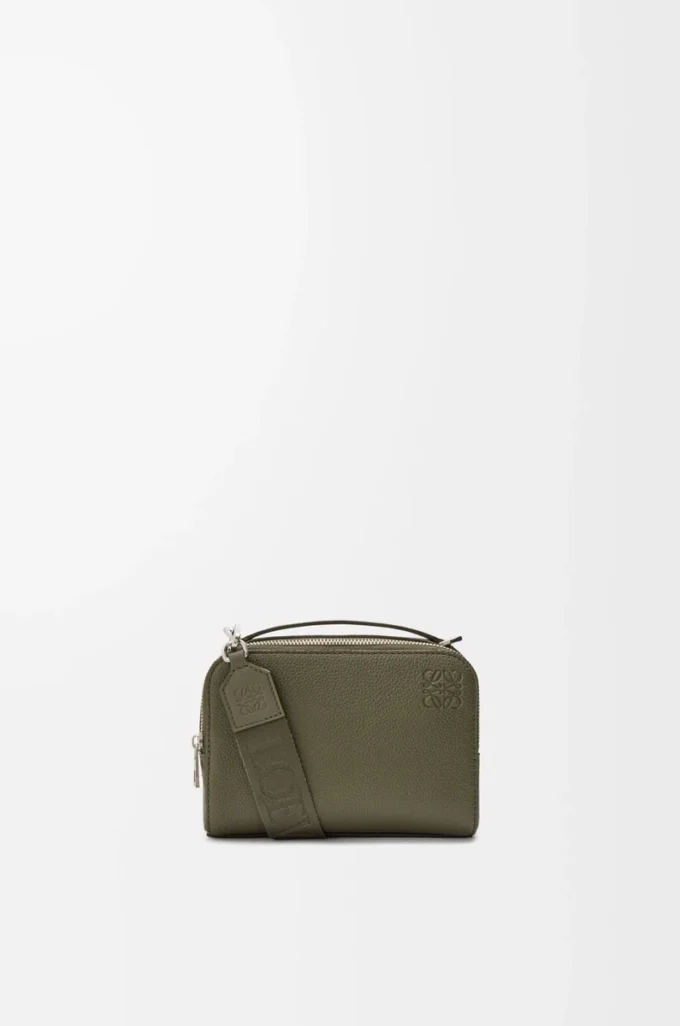 Mini crossbody camera bag in soft grained calfskin Khaki Green Mini crossbody camera bag in soft grained calfskin Khaki Green