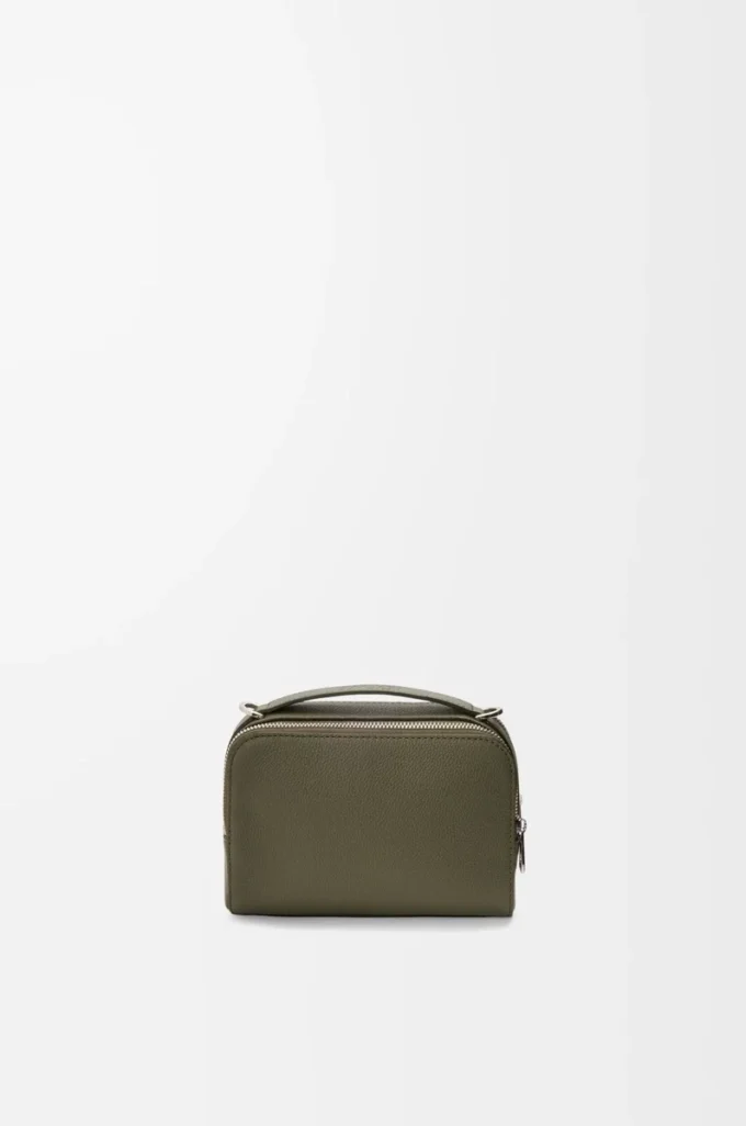Mini crossbody camera bag in soft grained calfskin Khaki Green Mini crossbody camera bag in soft grained calfskin Khaki Green