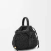 Mini Diamond Round Basket bag in calfskin Black Mini Diamond Round Basket bag in calfskin Black
