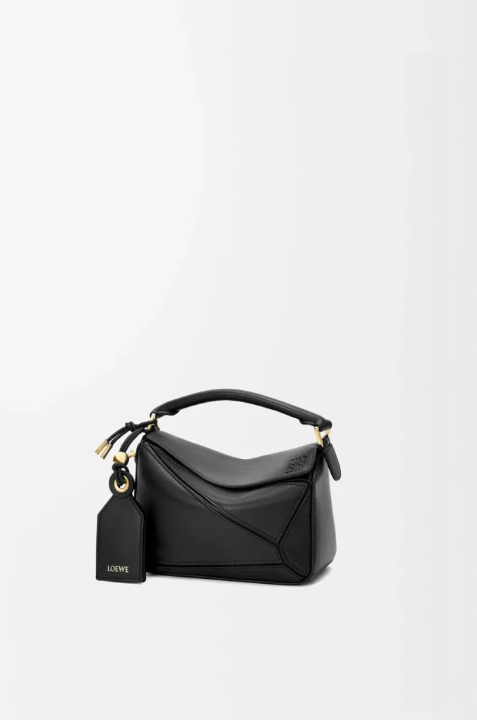 Mini Featherlight Puzzle bag in nappa lambskin Black Mini Featherlight Puzzle bag in nappa lambskin Black