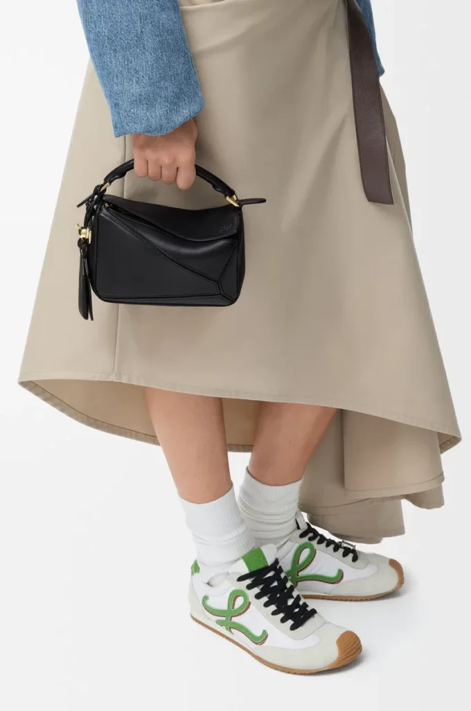 Mini Featherlight Puzzle bag in nappa lambskin Black Mini Featherlight Puzzle bag in nappa lambskin Black