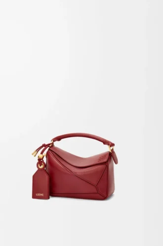 Mini Featherlight Puzzle bag in nappa lambskin Burnt Red