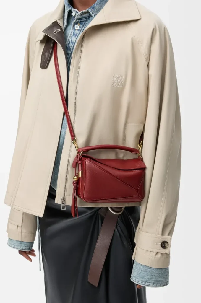 Mini Featherlight Puzzle bag in nappa lambskin Burnt Red Mini Featherlight Puzzle bag in nappa lambskin Burnt Red