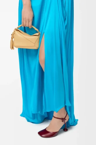 Mini Featherlight Puzzle bag in nappa lambskin Dark Butter