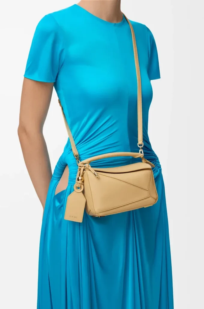 Mini Featherlight Puzzle bag in nappa lambskin Dark Butter Mini Featherlight Puzzle bag in nappa lambskin Dark Butter