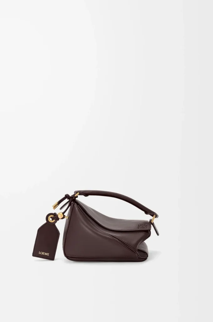 Mini Featherlight Puzzle bag in nappa lambskin Dark Chestnut Mini Featherlight Puzzle bag in nappa lambskin Dark Chestnut