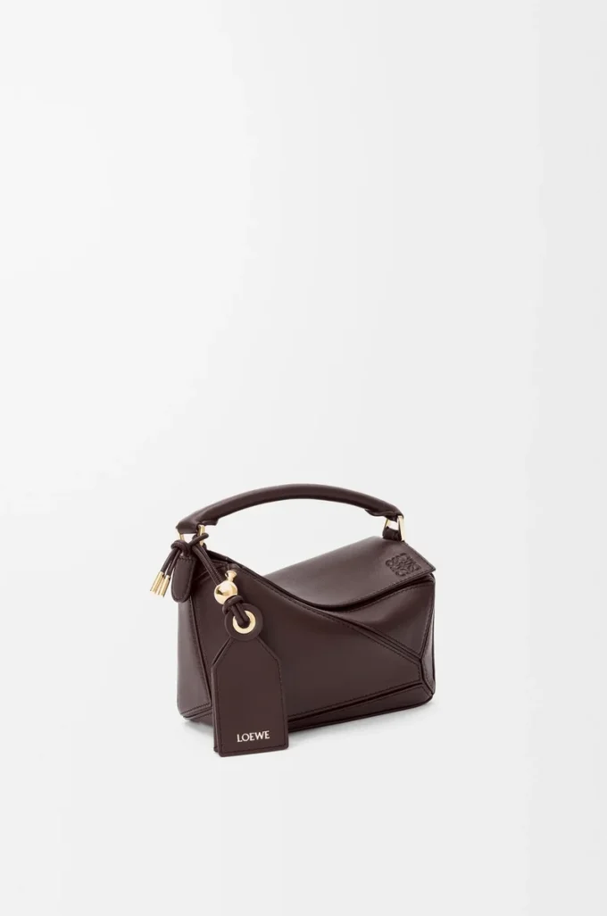 Mini Featherlight Puzzle bag in nappa lambskin Dark Chestnut Mini Featherlight Puzzle bag in nappa lambskin Dark Chestnut