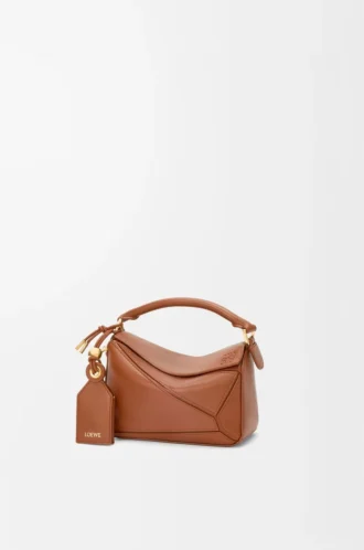 Mini Featherlight Puzzle bag in nappa lambskin Pecan