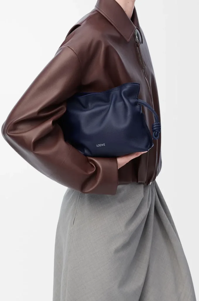 Mini Flamenco clutch in nappa calfskin Abyss Blue Mini Flamenco clutch in nappa calfskin Abyss Blue