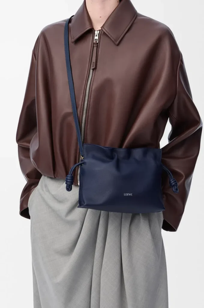 Mini Flamenco clutch in nappa calfskin Abyss Blue Mini Flamenco clutch in nappa calfskin Abyss Blue