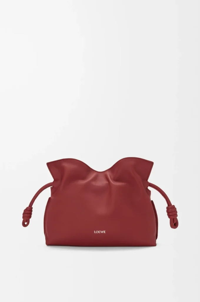 Mini Flamenco clutch in nappa calfskin Burnt Red Mini Flamenco clutch in nappa calfskin Burnt Red