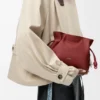 Mini Flamenco clutch in nappa calfskin Burnt Red Mini Flamenco clutch in nappa calfskin Burnt Red