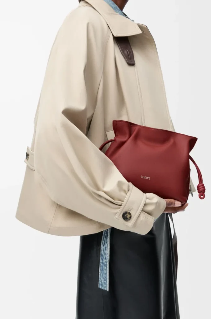 Mini Flamenco clutch in nappa calfskin Burnt Red Mini Flamenco clutch in nappa calfskin Burnt Red