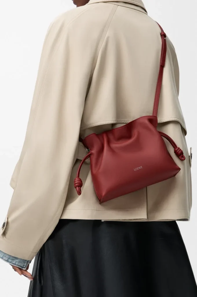Mini Flamenco clutch in nappa calfskin Burnt Red Mini Flamenco clutch in nappa calfskin Burnt Red