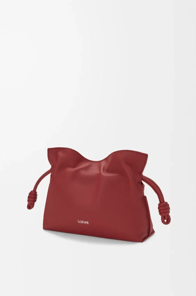 Mini Flamenco clutch in nappa calfskin Burnt Red Mini Flamenco clutch in nappa calfskin Burnt Red