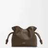 Mini Flamenco clutch in nappa calfskin Chocolate Mini Flamenco clutch in nappa calfskin Chocolate