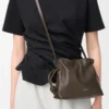 Mini Flamenco clutch in nappa calfskin Chocolate Mini Flamenco clutch in nappa calfskin Chocolate