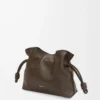 Mini Flamenco clutch in nappa calfskin Chocolate Mini Flamenco clutch in nappa calfskin Chocolate