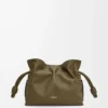Mini Flamenco clutch in nappa calfskin Dark Khaki Mini Flamenco clutch in nappa calfskin Dark Khaki
